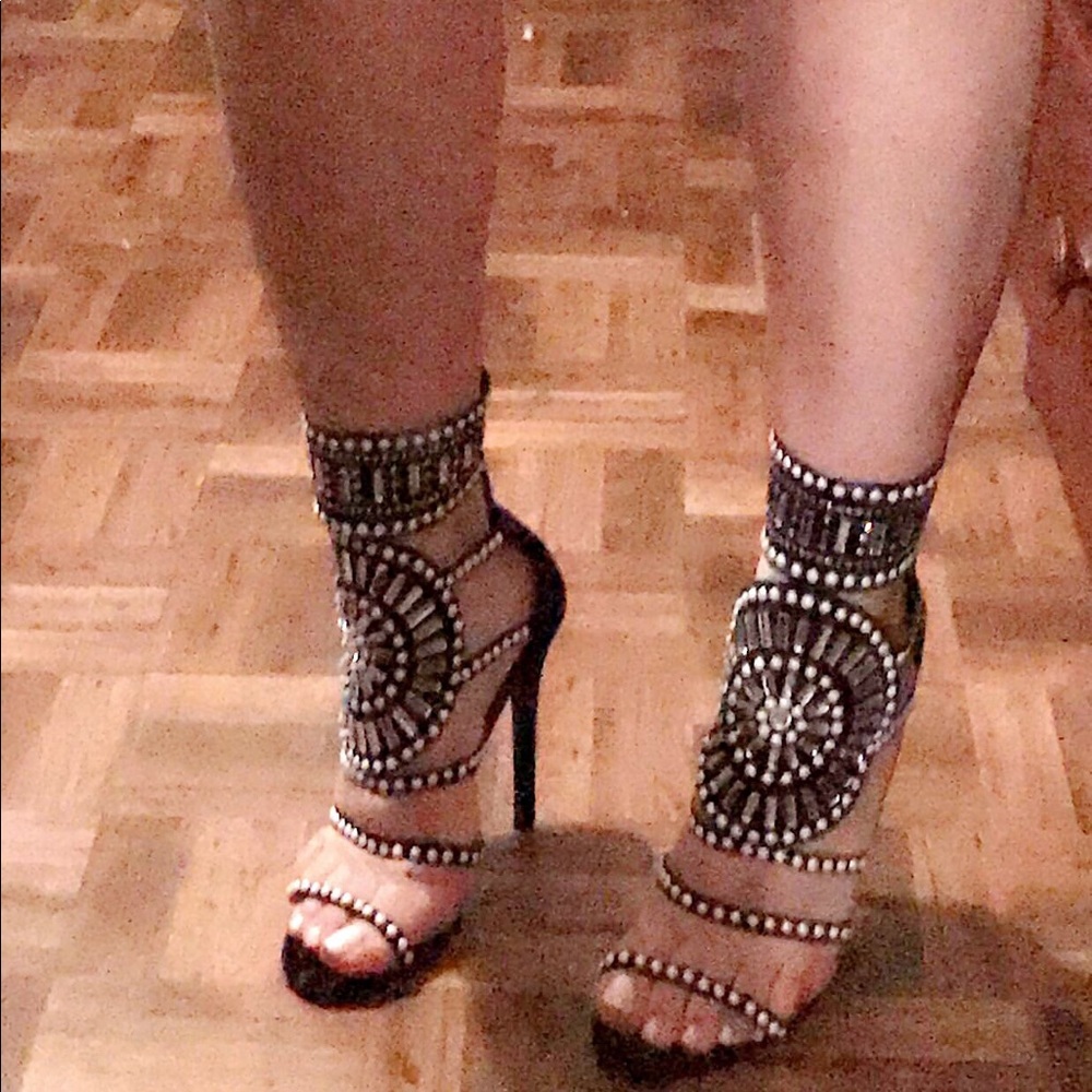 Gorgeous heels . Blinged our heels!!!